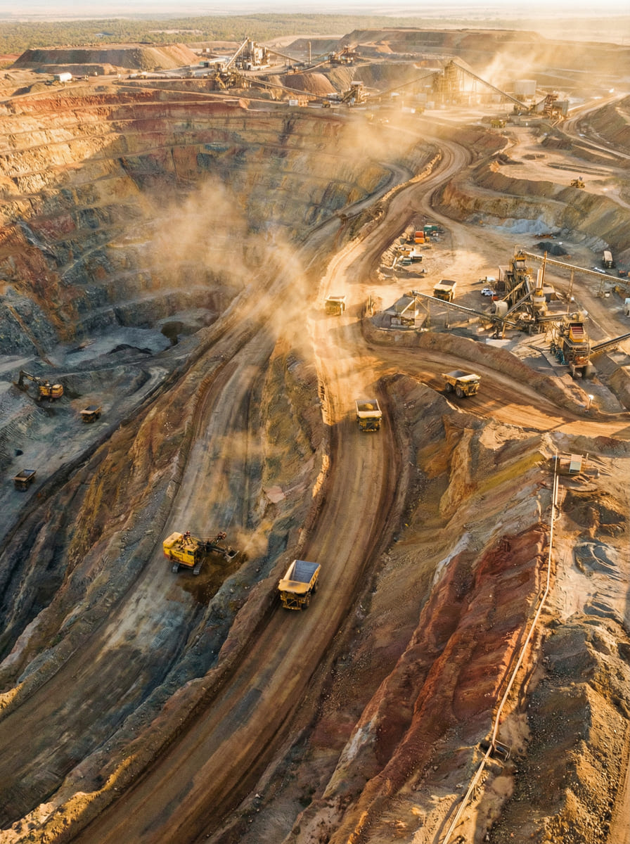 Operação de mineração gerenciada pelo SAP Business One e MiningOne