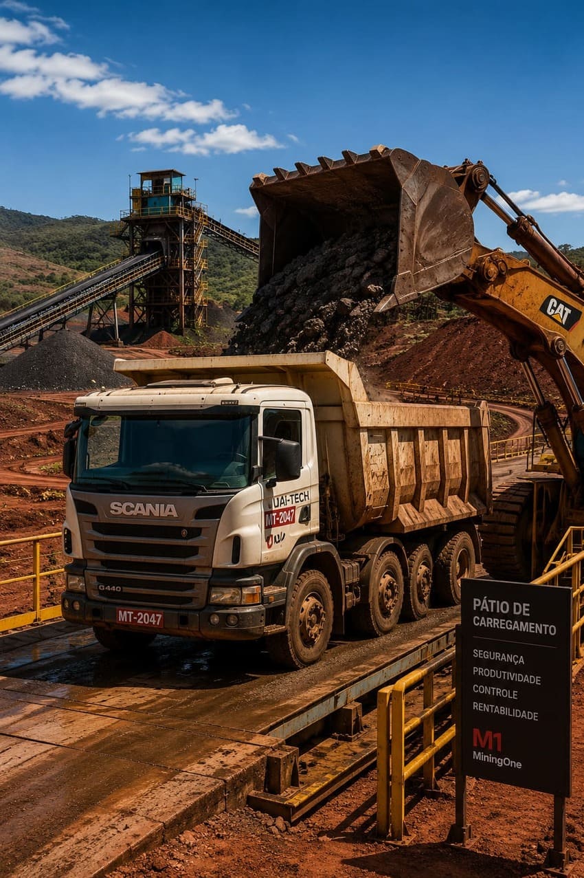 ERP SAP Business One para Mineração - Add-on MiningOne 5 Logística de carregamento em uma mineração